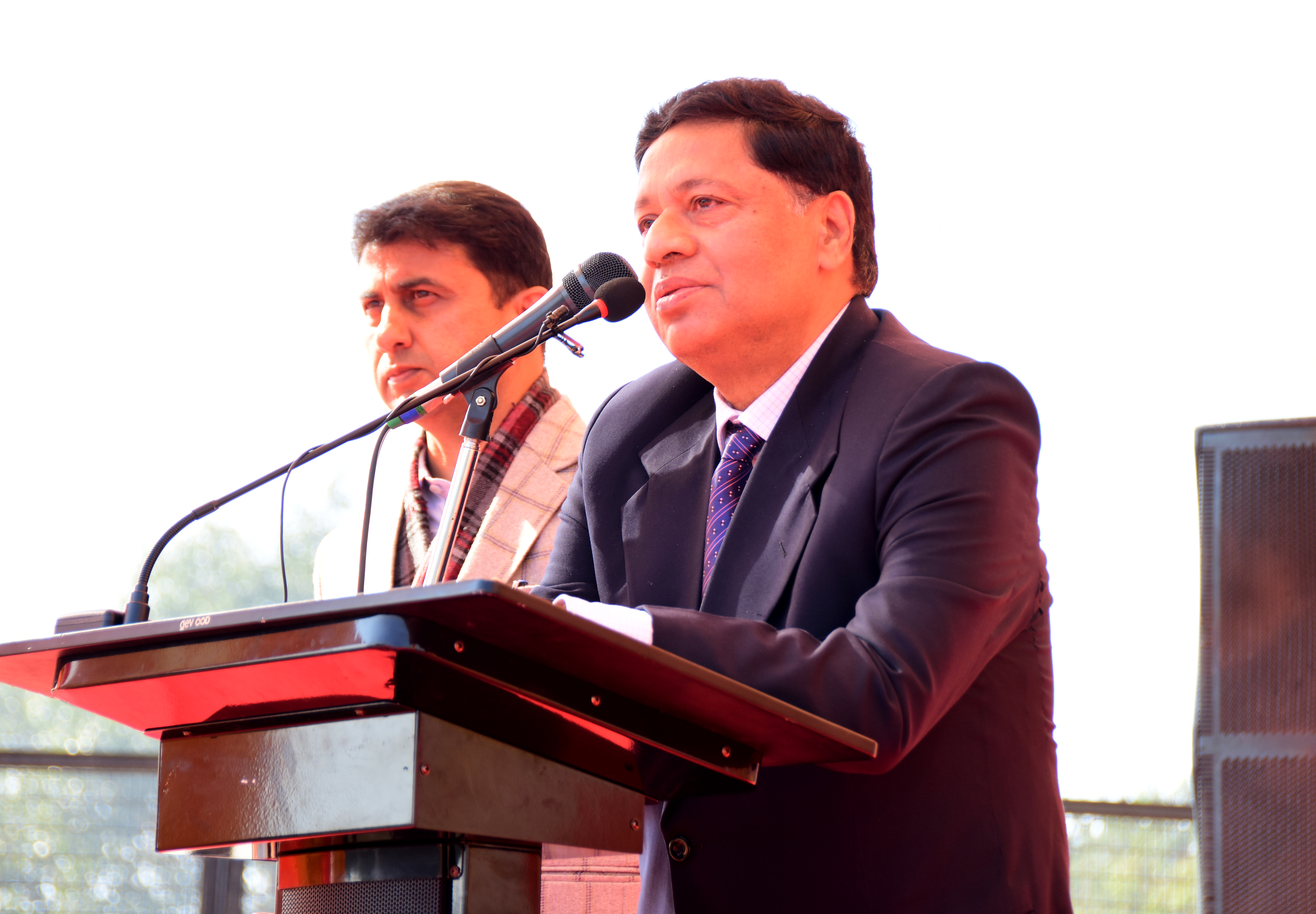 Hon,ble VC NSUT, Prof. Anand Srivastava addressing the Students of University on the Inauguration of Annual Sports Day